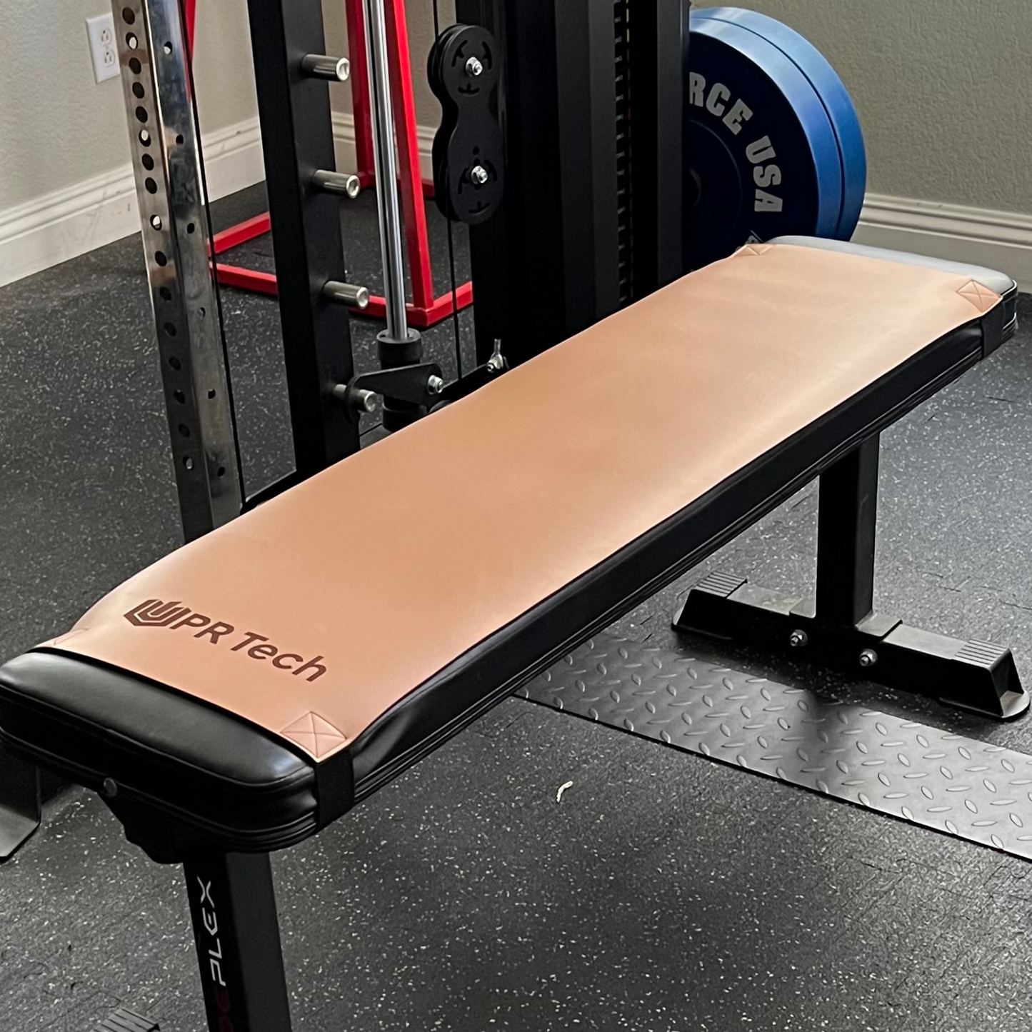The Bench Bro™ – UPR Tech Non-Slip Bench Press Mat with Velcro Straps for Secure Grip & Stability